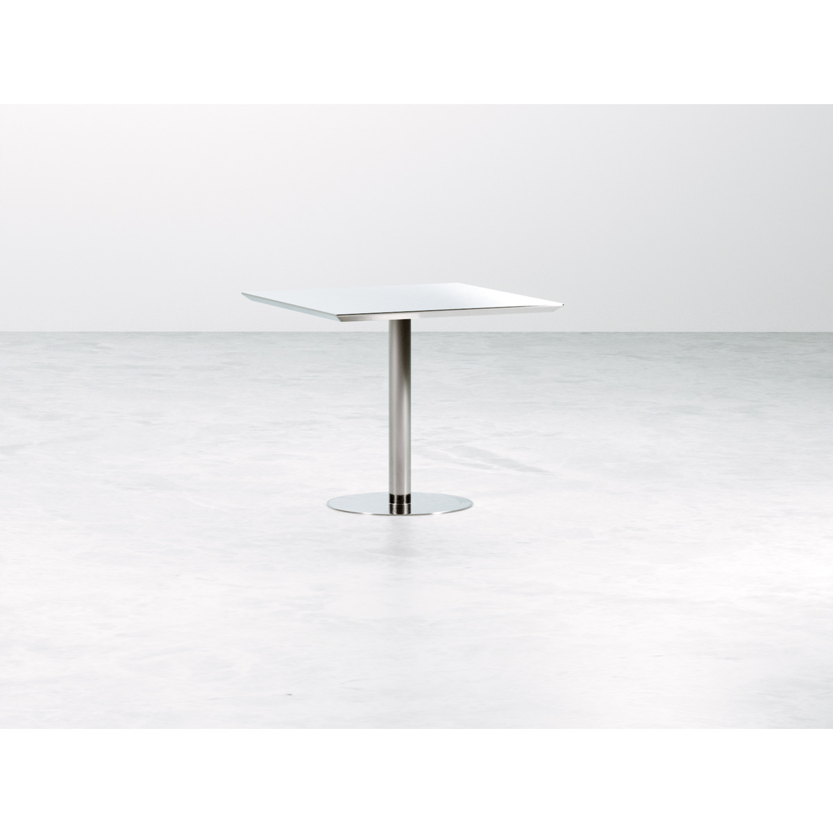 Butler Dining Table with Stainless Steel Base